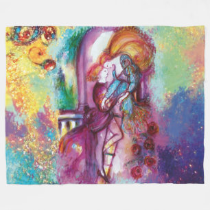 ROMEO AND JULIET Romantic Valentines's Day Fleece Blanket