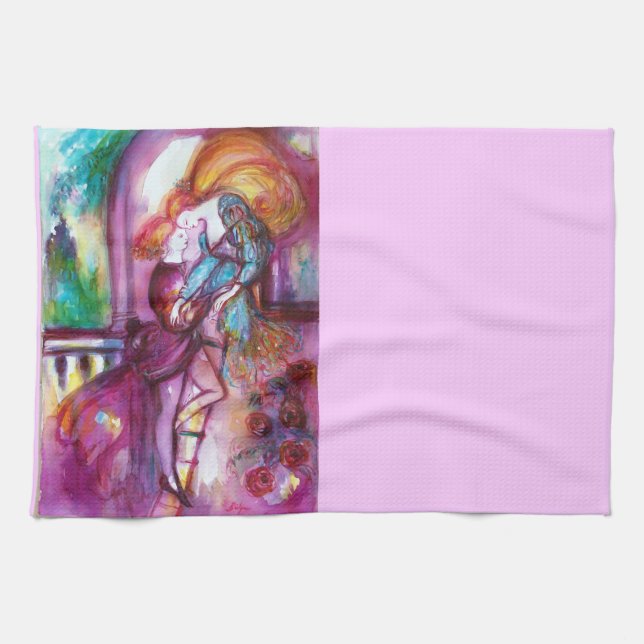 ROMEO AND JULIET Romantic Valentines's Day Kitchen Towel (Horizontal)