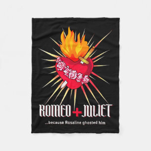 Romeo And Juliet Sacred Heart, Ghosted By Rosaline Fleece Blanket