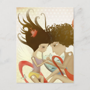 Romeo and Juliet sunkissed romantic delight heart Postcard