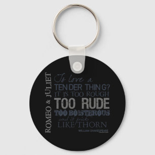 Romeo & Juliet Love Quote Keychain