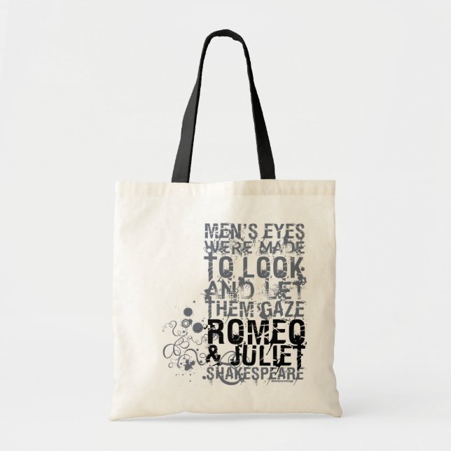 Romeo & Juliet Men Quote Tote Bag (Front)