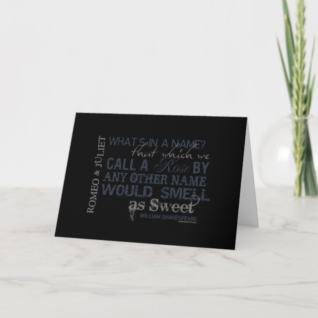 Romeo & Juliet Name Quote Card (Front)