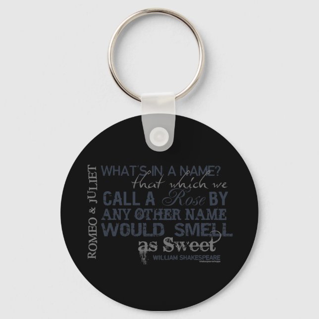 Romeo & Juliet Name Quote Keychain (Front)