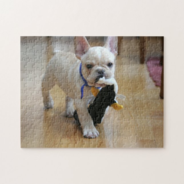Romeo le puzzle de bouledogue français (Horizontal)