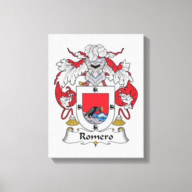 Romero Family Crest Canvas Print (Front)