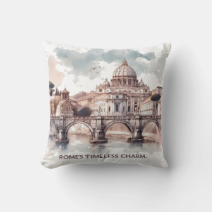 Rome's Timeless Charm. Italy Europe Throw Pillow
