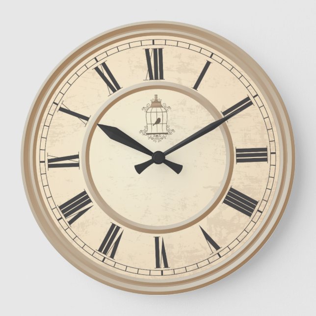Römische Zahlen Römisches Ziffernblatt Large Clock (Front)