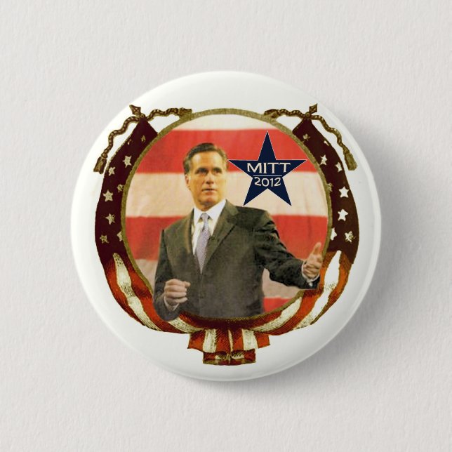 Romney 2012 2 inch round button (Front)