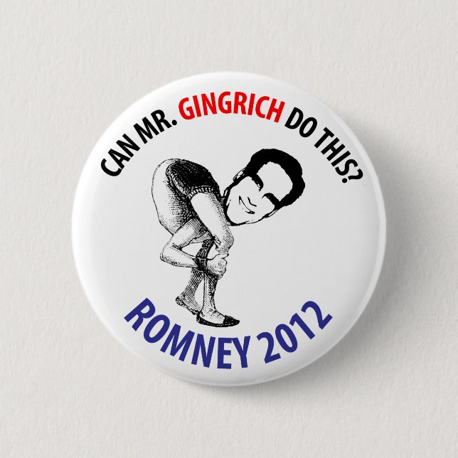 Romney 2012 Humour 2 Inch Round Button (Front)