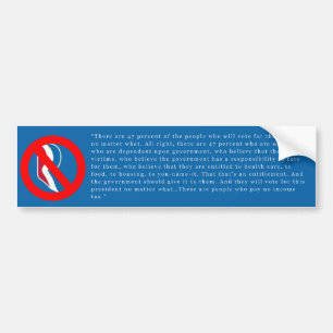 Romney: 47% of Americans are Freeloaders Bumper Sticker