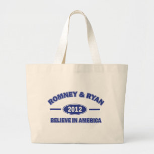 Romney And Ryan 2012 Large Tote Bag