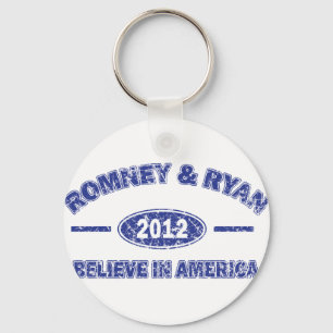Romney and Ryan Believe in America Keychain