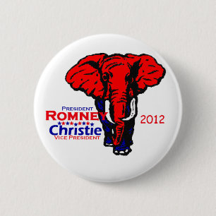 Romney Christie 2 Inch Round Button