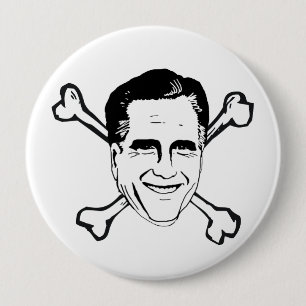 ROMNEY CROSSBONES.png 4 Inch Round Button