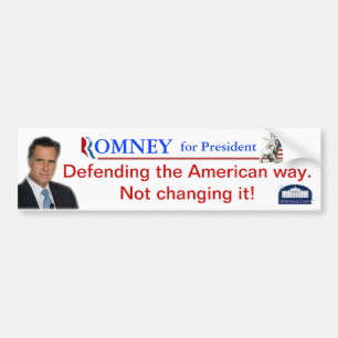 Romney: Defending The American Way Bumper Sticker