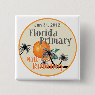 Romney Florida 2 Inch Square Button