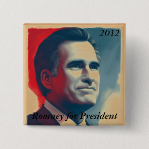 Romney for President 2 Inch Square Button