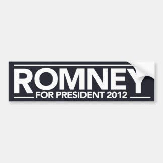 Romney For President Bumper Sticker (Black)