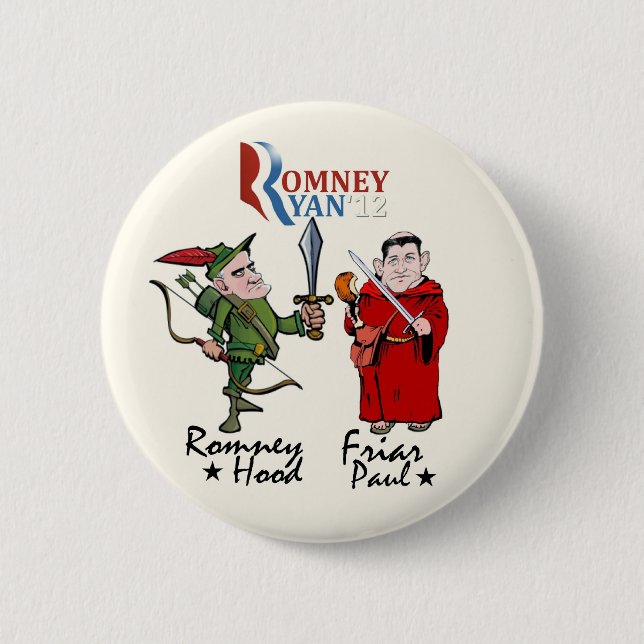Romney Hood & Friar Paul (Ryan) 2 Inch Round Button (Front)