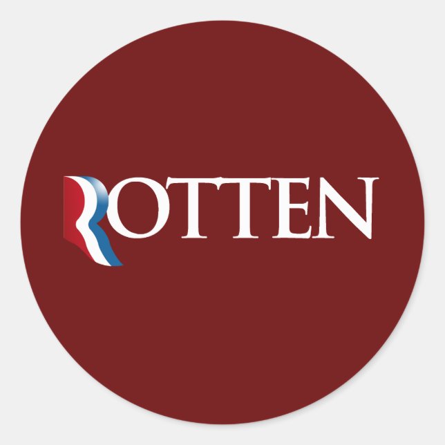 Romney is Rotten.png Classic Round Sticker (Front)