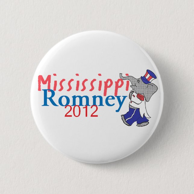 Romney MISSISSIPPI Button (Front)