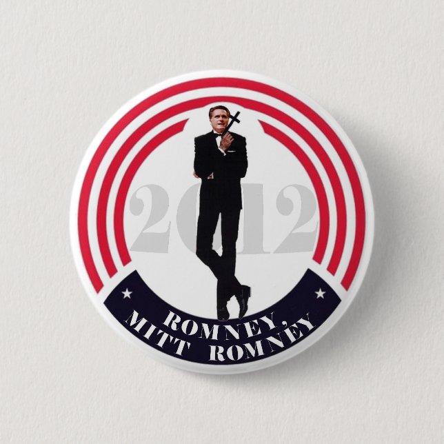 Romney, Mitt Romney 2 Inch Round Button (Front)