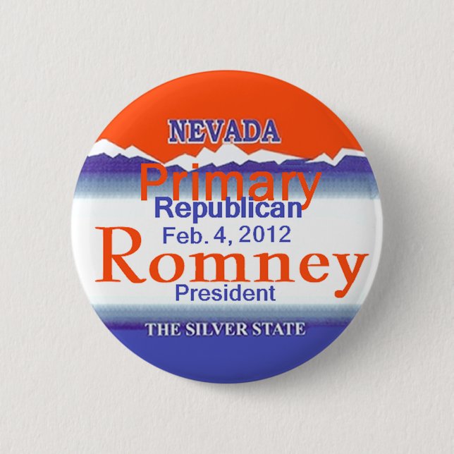 Romney Nevada 2 Inch Round Button (Front)