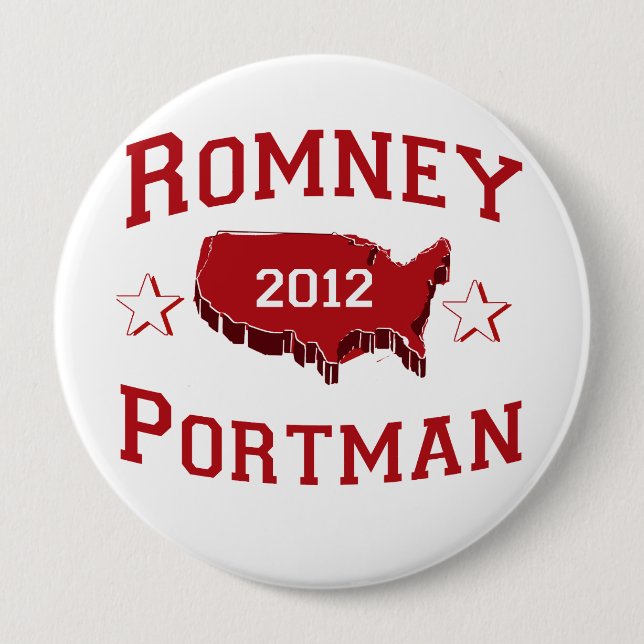ROMNEY PORTMAN DELEGATES.png 4 Inch Round Button (Front)