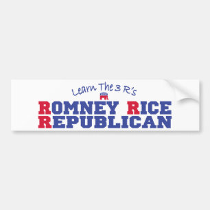Romney Rice Republican 2012 Bumper Sticker