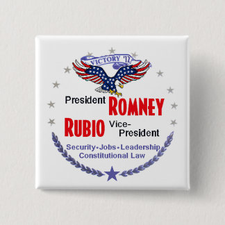 Romney Rubio 2 Inch Square Button