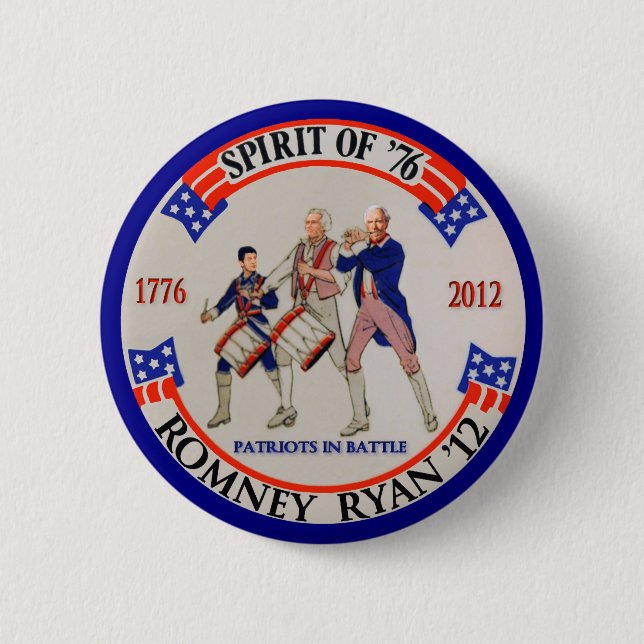 Romney Ryan '12 2 Inch Round Button (Front)