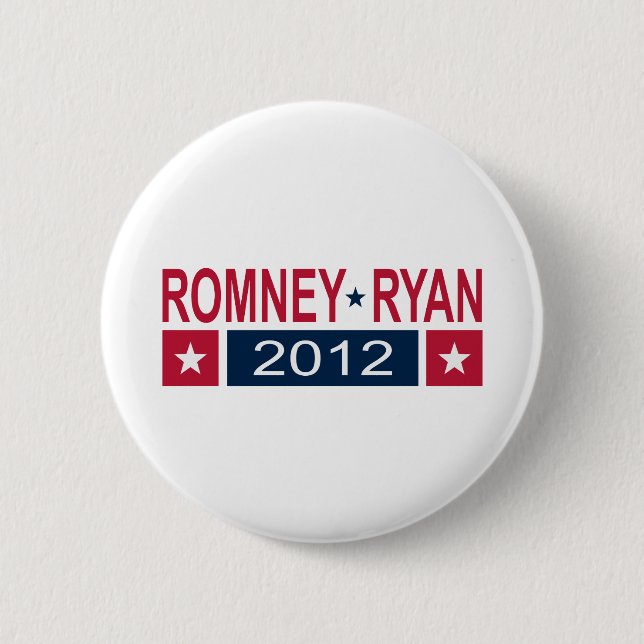 Romney Ryan 2012 2 Inch Round Button (Front)