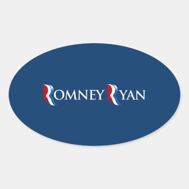 ROMNEY RYAN 2012 BANNER.png Oval Sticker (Front)