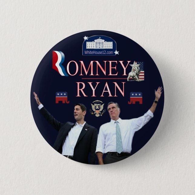 Romney-Ryan 2012 Campaign Button (Front)