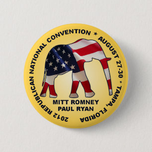 Romney Ryan 2012 GOP Convention 2 Inch Round Button