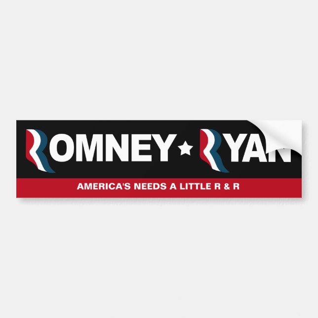 Romney / Ryan 2012 - Time for some R & R Bumper Sticker (Front)