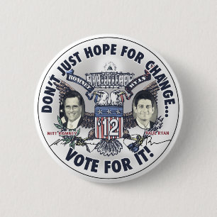 Romney Ryan 2012 Two Headed Eagle Jugate 2 Inch Round Button