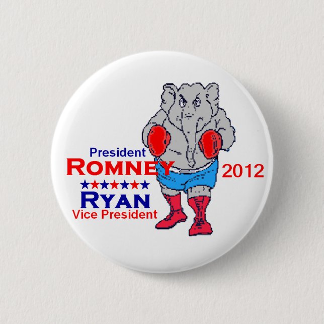 Romney Ryan 2 Inch Round Button (Front)
