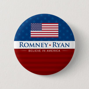 Romney & Ryan Believe in America 2 Inch Round Button
