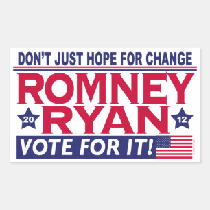Romney Ryan Hope Change Sticker