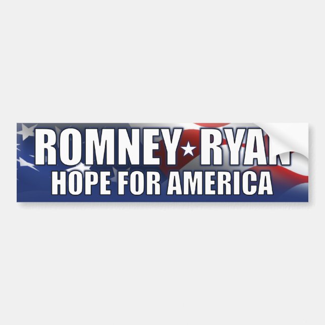 Romney - Ryan - Hope for America Bumper Sticker (Front)