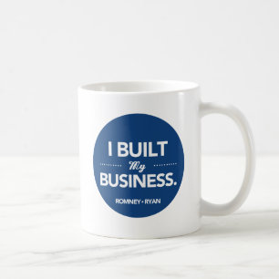 Romney Ryan I Built My Business (Blue) Coffee Mug
