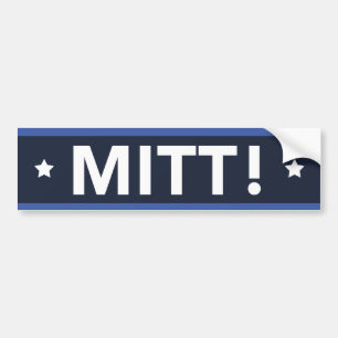 Romney Ryan MITT! Bumper Sticker (Dark Blue)