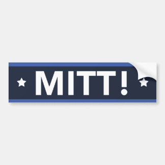 Romney Ryan MITT! Bumper Sticker (Dark Blue)