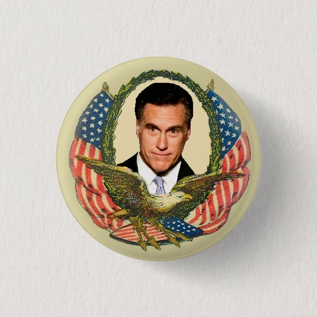Romney Ryan Retro 1 Inch Round Button (Front)