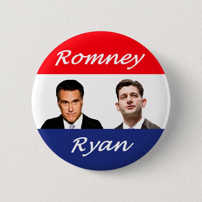 Romney Ryan Retro 2 Inch Round Button (Front)