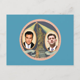 Romney Ryan Retro Postcard