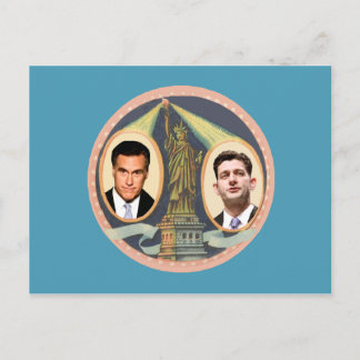 Romney Ryan Retro Postcard
