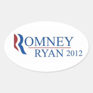 Romney Ryan Sticker Oval 2012